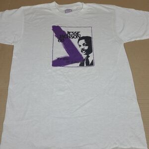 VINTAGE 80S 1988 Jesse Jackson  president 88 t shirt‎ single stitch USA Made Xl